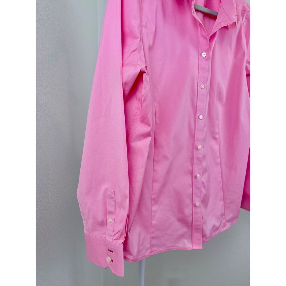 Talbots Womens Non-Iron Long Sleeve Button Down Shirt Pink Size 16 - Picture 4 of 8